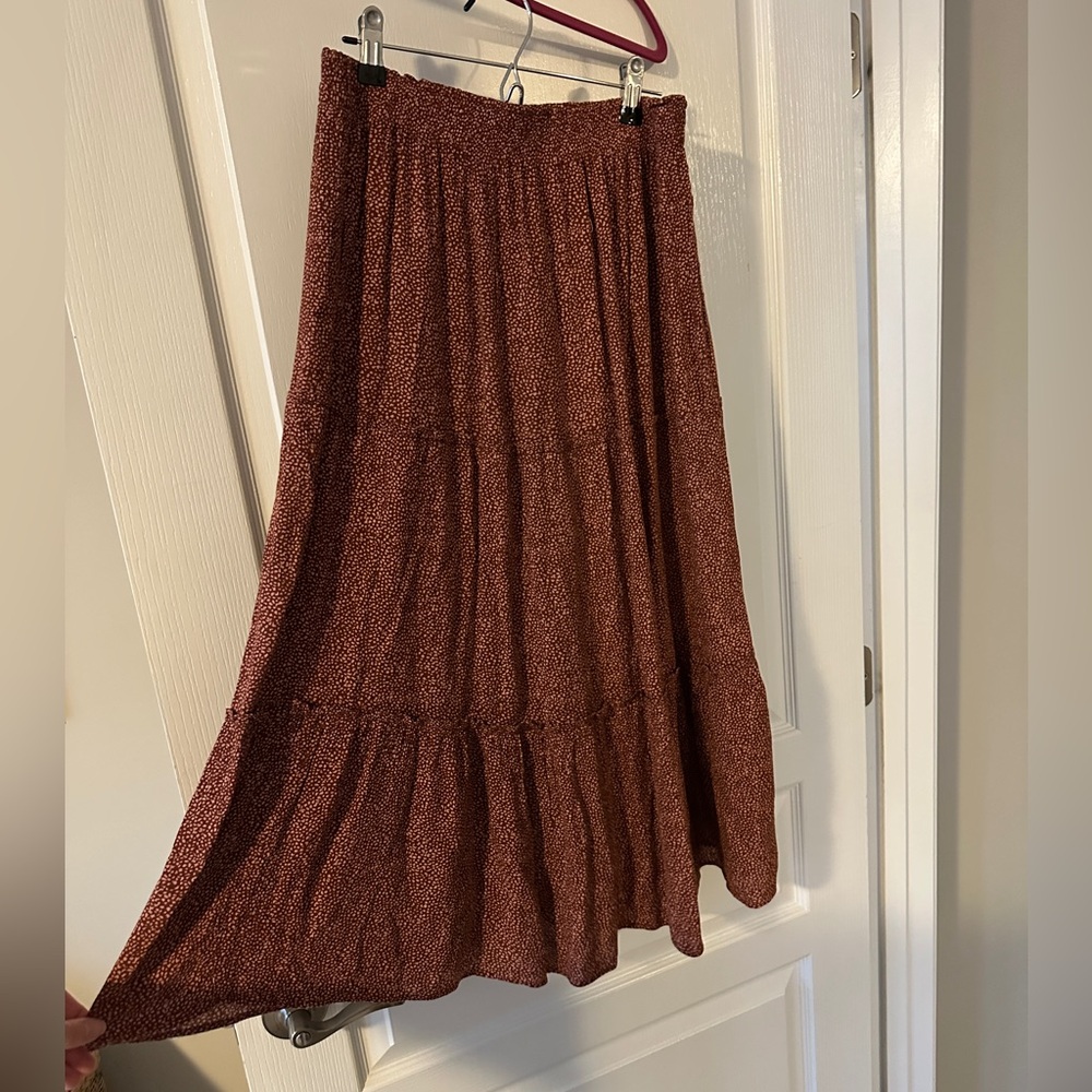 Brown Tiered Women's Skirt